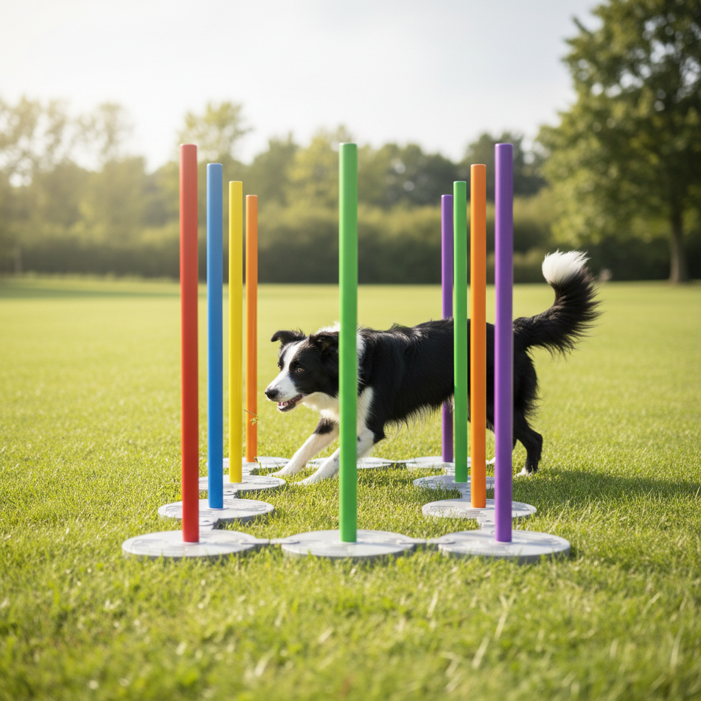 边境牧羊犬绕杆