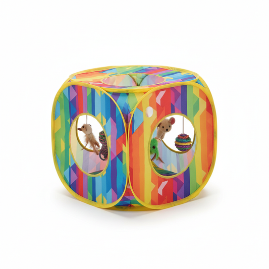 彩色折叠玩耍方块帐篷