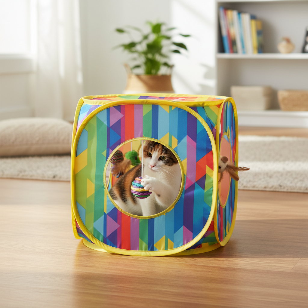 猫咪伸爪拨球图